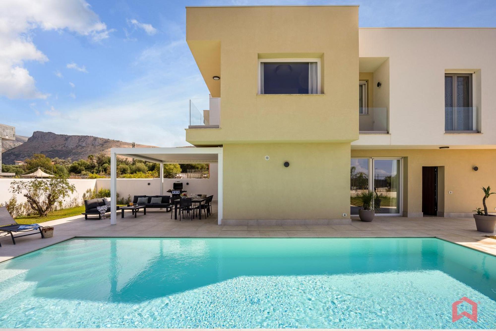 Brand New Villa With Private Heated Pool Terrasini Esterno foto